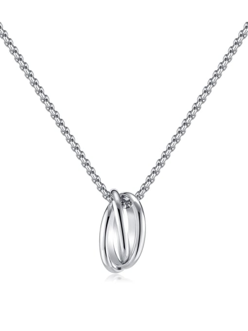 GX2318 Pendant  [Pearl Chain 3mm*55cm] Stainless steel Geometric Minimalist Necklace